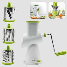 Wenken Rotary Parmesan Cheese Grater – 3 Drum Heads – Mandoline Vegetable Slicer