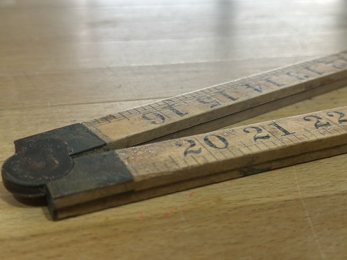 Vintage folding ruler - folding,