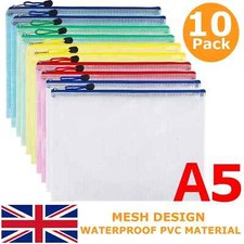 10X A5 PLASTIC WALLET POCKET
