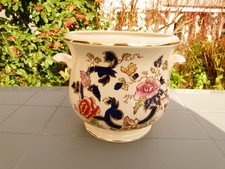 Masons Blue Mandalay Ironstone - 6" Round Plant Pot Holder/Jardinier