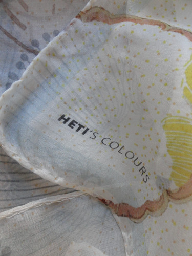 Heti colours silk scarf - colours, 70"