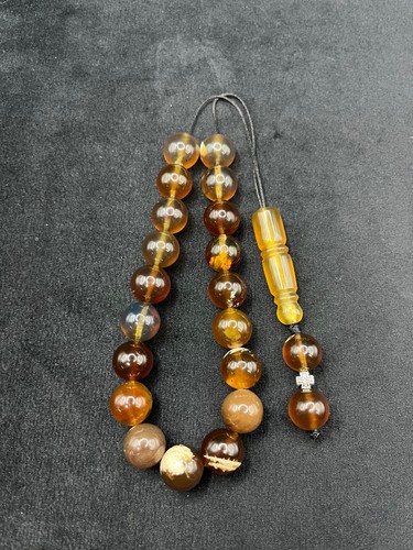 Exotic amber worry beads heavy - exotic,