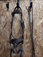  Leather Bridle,bit & Reins. Cob Size,Brown. (Ref:223Y)