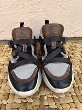 Authentic Chloe Chunky Colorblock Suede& Mesh Low Top Sneakers, Size 38