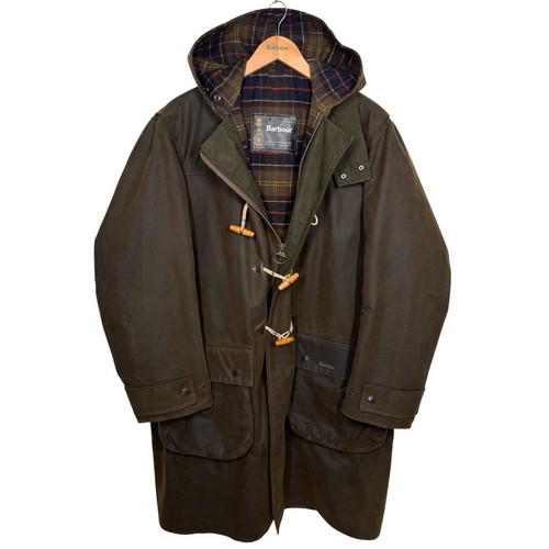 Barbour a871 wax duffle coat - barbour,