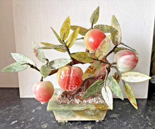 Vintage jade stone carved - vintage,