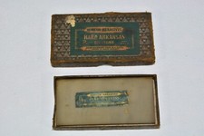 Vintage Norton Hard Arkansas Oilstone Slip Stone 4” x 2” Boxed w. Label