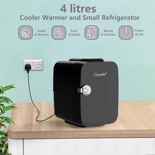 Table Top Fridge 4L Mini Drinks Cooler & Freezer For Car Bedrooms Desk Office-Uk