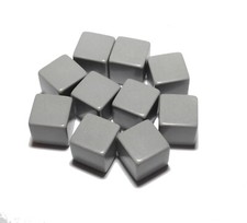 10 Blank Grey Dice,  Square