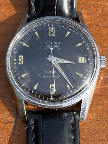 Sekonda poljot black dial - sekonda,