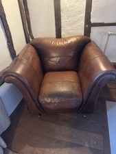Pair Of Antique Brown Leather