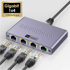 1000Mbps Ethernet 1x4 Splitter