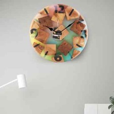 Pearl Green Resin Wall Clock |