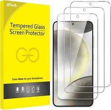 JETech Screen Protector Tempered Glass Samsung Galaxy S24 S23 S22 21 20 10 S9 S8