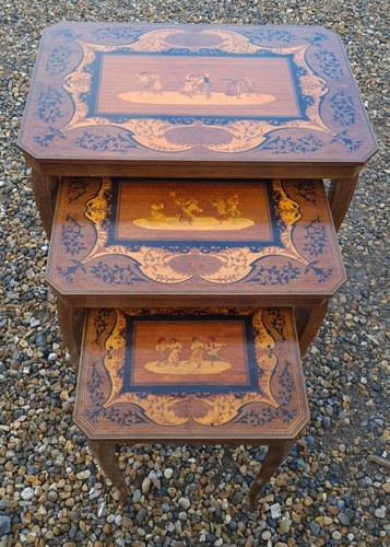 Italian marquetry inlaid - inlaid, nest