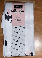 Disney Mickey and Minnie Mouse Shower Curtain 180 x 180cm NEW