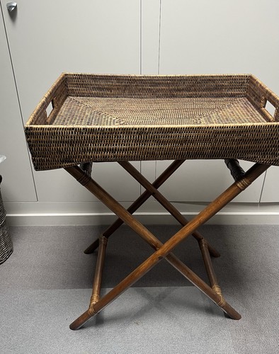 Rattan tray table - tray, folding