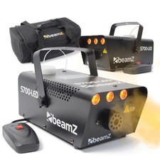 2x Remote Control 700W Smoke Machines Fire Effect Flame Fog Party DJ + Case