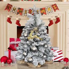 Small Christmas Trees Fibre Optic Pre-lit Xmas Tree with Stand Top Star Decor UK