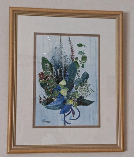 Framed botanical herb print - botanical,
