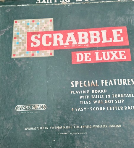 Scrabble deluxe game vintage - scrabble,