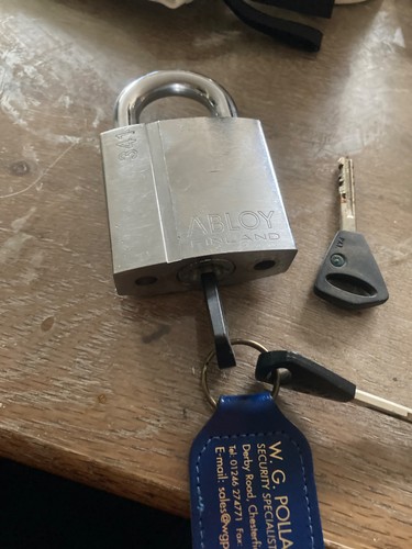 Abloy 341 with keys - abloy,