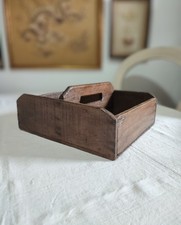 Vintage Rustic Wooden Garden Trug Tray Caddy Tidy Scratch Built Hand Made (B) 