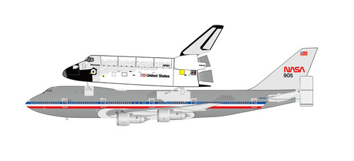 B747 100 nasa with space - b747-100,