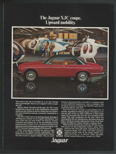 1976 jaguar xjc - jaguar, advertisement