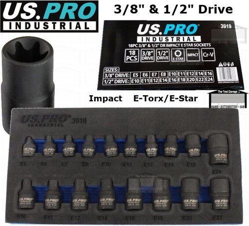 Pro industrial 18pc - us, 3/8"