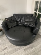 DFS very large black leather