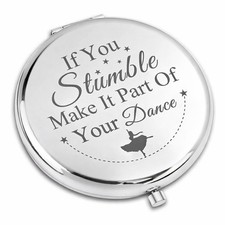 Silver compact mirror