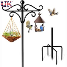 Bird Feeder Stand Hanging Basket Feeding Station Garden Hook Outdoor Decor 2025.