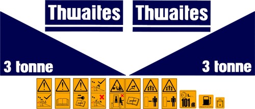 Thwaites tonne dumper decals - thwaites,