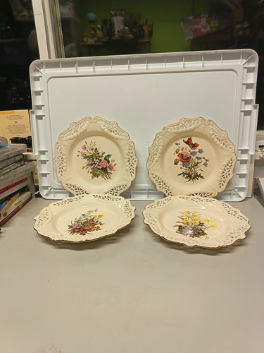 Royal creamware floral - royal,