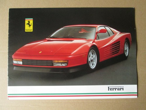 Ferrari car brochure 1986 - car,