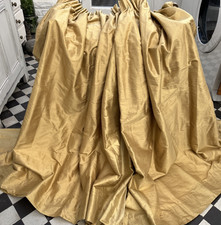 Pure Raw Silk Curtains, Gold