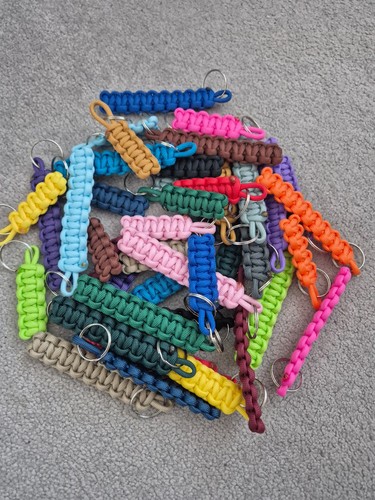 Paracord keyring fob zip - fob, pull