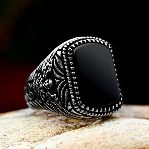 Men black stainless steel - black,