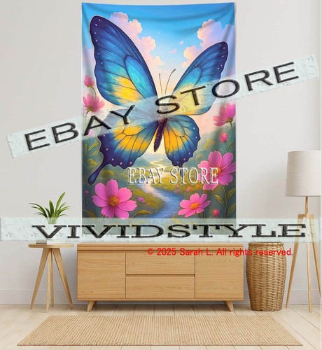 Colorful butterfly tapestry - colorful,
