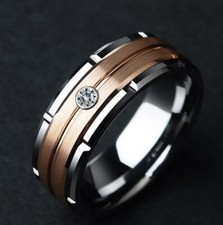 Men's Ring 2  tone inlay