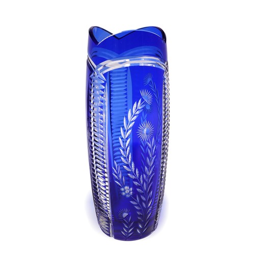 Thistle blue cut crystal - blue,