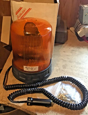 Genuine Rubbolite Rotating Amber Beacon  Magnetic Base NOS