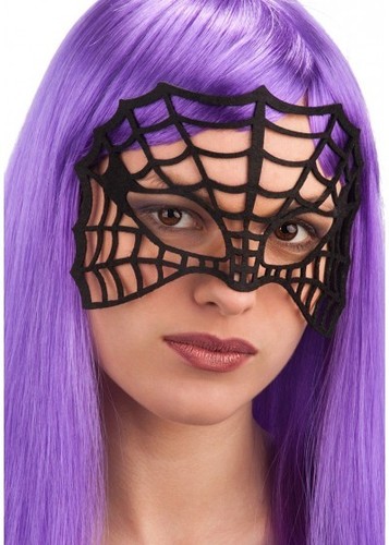 Black spider web - black,