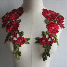 1Pair Rose Flower Lace Collar