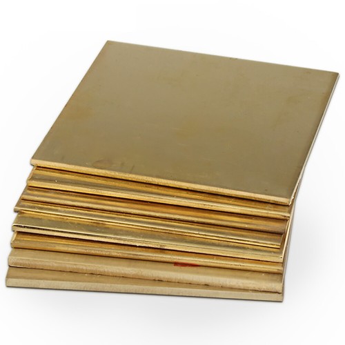 Brass square plate sheet - square/plate/sheet, 0.6mm