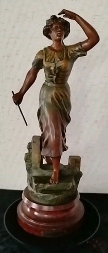 Antique art nouveau sculpture - art,