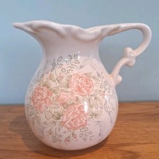 HADIDA BATHROOM COLLECTION FINE BONE CHINA WATER JUG  HAND DECORATED ENGLAND