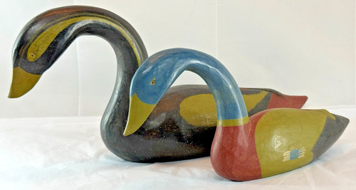 Intage wooden duck decoy - wooden,
