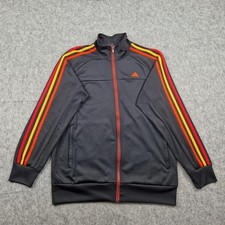 Adidas Jacket Mens Medium Black Red Performance Track Top Reggae Rasta Jamaica